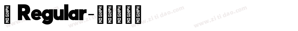 后 Regular字体转换
